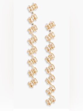 New CZ Linear Drop Earrings